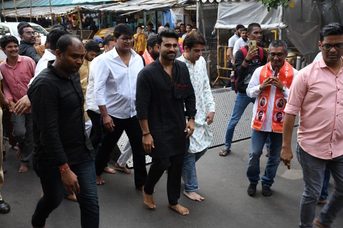 Global star @AlwaysRamCharan completes Ayyappa Deeksha at Shree Siddhivinayak Temple, showcasing the global star's devotional side.