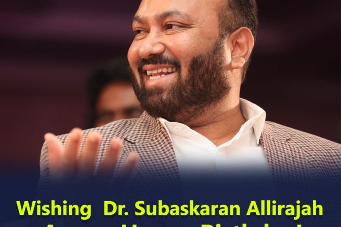 Wishing  Dr. Subaskaran Allirajah a very Happy Birthday!