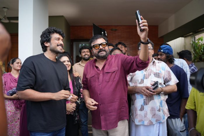 ആശകൾ ആയിരം ഷൂട്ടിംഗ് സെറ്റിൽ കാന്താരയുടെ വിജയം ആഘോഷിച്ച്‌ ജയറാം