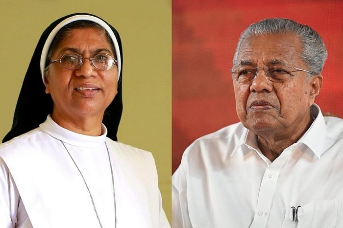 മുഖ്യമന്ത്രിയെ തീർക്കാൻ ആഹ്വാനം ചെയ്ത കന്യാസ്ത്രീ ട്വന്റി ട്വന്റി പ്രചാരക?? മൂന്നാം വട്ടവും ഇടത് ഭരണം വരുമെന്ന ഭീതിയിൽ കരച്ചിലും ശാപവും ഭീഷണിയും