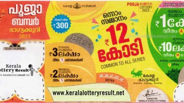 12 കോടിയുടെ ഭാഗ്യശാലിയെ ഇന്നറിയാം; പൂജാ ബംപര്‍ നറുക്കെടുപ്പ് ഉച്ചയ്ക്ക് രണ്ടിന്